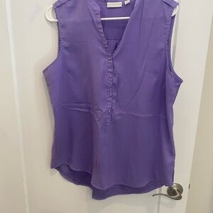 New York & Company Lavender Sleeveless Blouse
